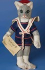 Vintage Custom One Of A Kind Felt 12  Cat Doll - Rawlins Harper 1996