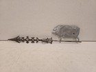 Antique 22  Primitive Cast Iron Weathervane Pointer Arrow W  8 5  Zinc Pig