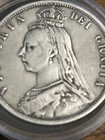 Great Britain 1 Crown 1890 Silver  Victoria 14g