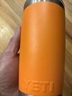 Yeti Rambler 20oz Orange Tumbler Cup Stainless Steel Insulated W  Lid Durable