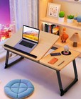 Premium Rolling Laptop Desk Height Adjustable Over Bed Sofa Table Stand