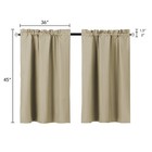 2 Panels Blackout Tier Curtain With Rod Pocket For Kitchen  Bathroom  Living    