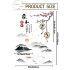 Removable 3d Chinese Style Landscape Mountain Water Wall Decals Chinese Chara   