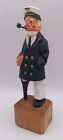 Vintage Hand Carved Wooden Peg Leg Sea Captain 8 25  Nautical Figurine  Folk Art