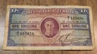 Malta 1943 Nd Government Of Malta 1 Shilling Banknote Please Check Out Photos