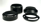 Unbranded 52mm Screw-in Metal Lens Hood Shades Lot Of 4 Hoods