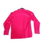 Mexican Guayabera Long Sleeve Shirt Traditional Style Embroidered Rose Red Xl