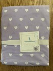 Pottery Barn Kids Organic Purple Heart Toddler Duvet Cover New