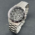 Bulova Marine Star 98b401 Men s Quartz Black Dial Chronograph Steel Watch