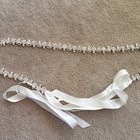 Stunning Rhinestone Bridal Sash Large Clear Sparkling Stones Ivory Belt