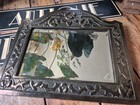 Antique Scottish Arts And Crafts Art Nouveau Bevelled Edge Mirror 
