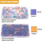 800pcs Mixed Color Mosaic Tiles  Stained Transparent Glass Multicolor 