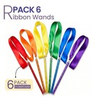 Gsi Multicolor Sparkling Gymnastic Ribbon Wands 1  Wand - 6 Pack  Multi Color