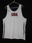 Nike Dri-fit Team Usa Reversible Practice Basketball Jersey Blue White 2xl Tall