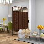 Homcom Panel Room Divider  5 6 Ft Tall Folding Privacy Screen  Wave Fiber