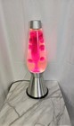 Vintage 1990 s Lava Lite Lamp Starlight Red   Silver Lava Silver Lamp Base 17   
