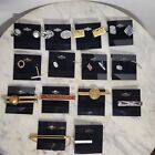 Vintage Lot Of 14 Mens Various Designs Cuff Links Tie Clips Men s 70 s Accessory
