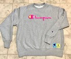 1990s Champion Crewneck Heavyweight Sweatshirt Large Embroidered Boyfriend Top