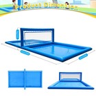 33x16ft Inflatable Volleyball Pool Court Pvc Outdoor Water Game For Kids Adults