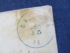 1860s Civil War Chatham Pennsylvania Cancel Cover Patriotic Embossed Back Flap
