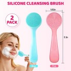 2pcs Silicone Manual Facial Cleansing Brush skin Friendly Face Scrub Brush so   