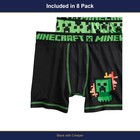 8 Pack Minecraft Boys Underwear Boxer Briefs Creeper Size 10 Kids Mojang Nwt