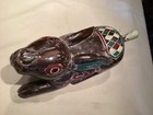 Antique Burmese Hand Carved Polychrome Rabbit Sculpture  e1 