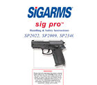 Sigarms Sig Sauer Pistol Sig Pro Sp2022  Sp2009  Sp2340 Owner s Manual