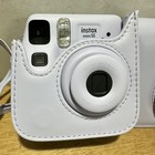 Fujifilm Instax Mini Se Instant Camera Lavender Case 60mm Lens Point Shoot Film