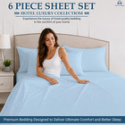 6 Piece Cal-king Sheet Set  Hotel Luxury Collection  100 