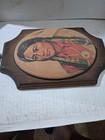 Vintage Native American Man Wall Art Wood Hanging Plaque  11 x7 