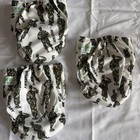 Glow Bug Cloth Pocket Diapers  Lot Of 3  One Size  Military Soldier