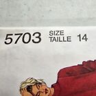 Vtg Mccalls Pattern 5703 Dress Trapeze Swing Cut-in Shoulders Miss 14 Cut 1991