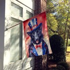 Belgian Sheepdog Patriotic American Flag Canvas House Size Dac5654chf