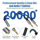 Headphone Splitter For 1 Pack  3 5mm Trrs 1 Female To 2 Trs Male