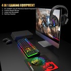 Mambasnake T11 Uk Layout 4-in-1 Wired Gaming Keyboard Mouse Combo Headset For Pc