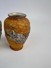 Japanese 3 Moriage Dragon- Ware Small Vase Colorful Clay Applied Porcelain