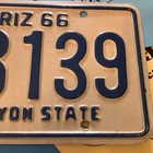 Arizona 1966 License Plate Pc-8139 Grand Canyon State Vintage Collectible C-2