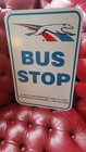 Vintage Greyhound Bus Stop Sign Double Sided Iconic Greyhound Logo