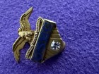 Vintage Usbc 14k Gold Service Pin United States Banknote Corporation Diamond