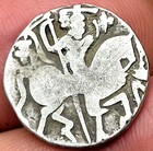 Shahi Kings - Silver Drachm  samanta Deva   Bull   Horseman 800 - 1026 Ad 3 18g