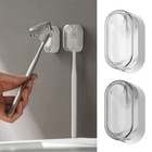 Multi-purpose Hook Wall Mounted Toothbrush Storage Rack Dustproof Organizer