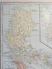 Vintage 1902 Philippines Map 22 x14    Old Antique Original Mindoro Samar Bohol