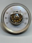 Vintage Honeywell Sphere Desk Thermometer Paperweight  Jewel Face Pearls Works