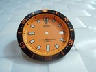 New Black orange Bezel Insert 38mm Large Divers Skx007  7002-7001  6309-7040