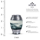 Misty Mountain Forest Landscape Funeral Urns For Human Ashes Cremation 3 Inch