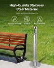Cigarette Butt Receptacle Stainless Steel Cylinder Butt Disposal Silver