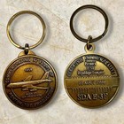 2 Vintage Boeing Awacs   707 Production Keychains Medals Coins France Renton Wa