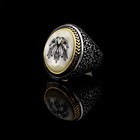 Sterling Silver Double Headed Eagle Seljuk Ring Mother Of Pearl Unisex