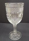 5 Vintage Libby Radiant 7 25  Water wine Goblets Diamonds    Vertical Lines